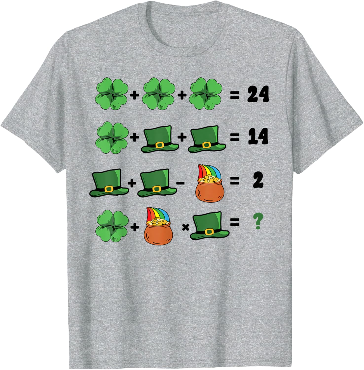 Funny St Patricks Day Shamrock Math Teacher T-Shirt for Irish Celebrations - 4