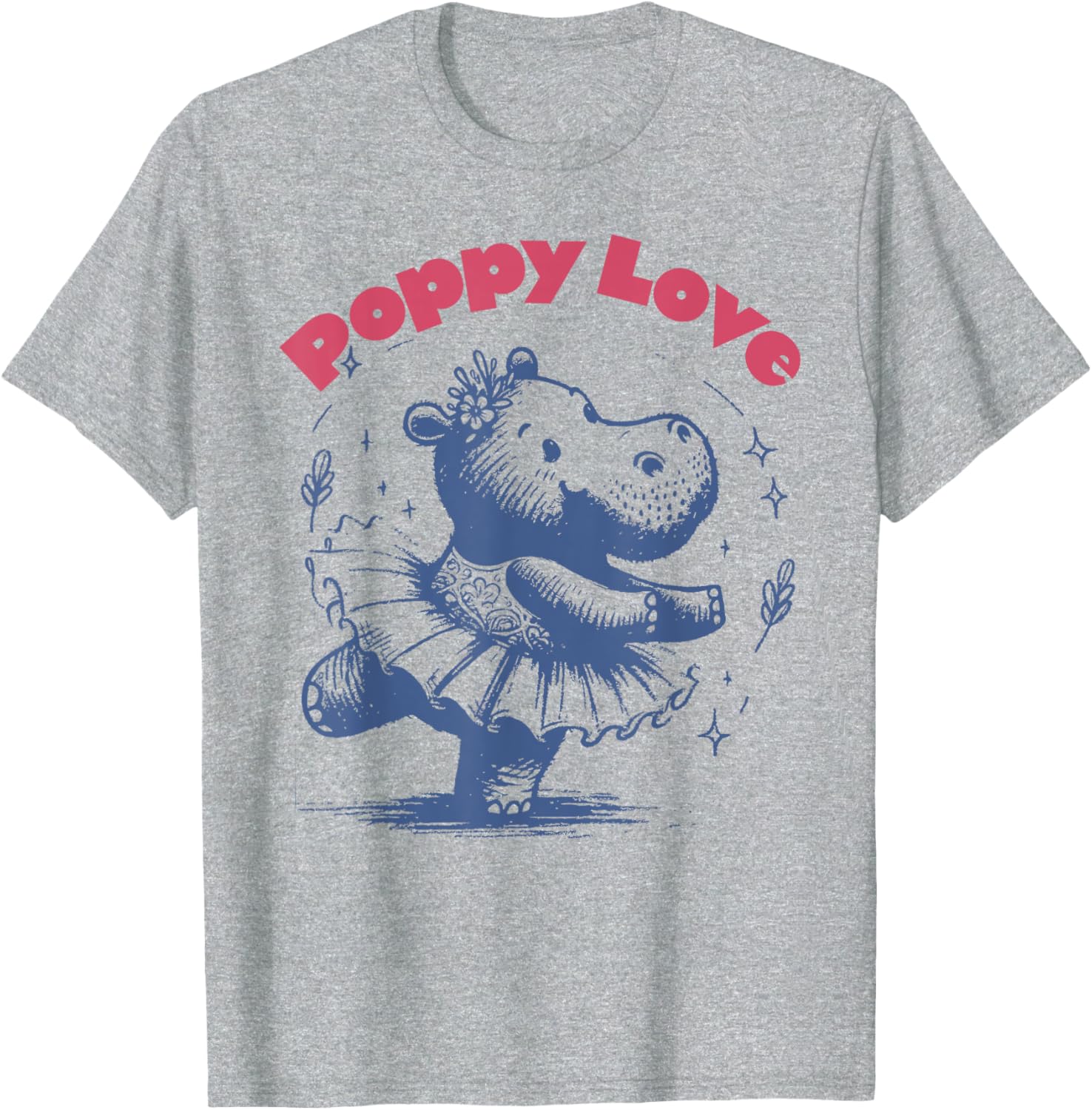 Cute Baby Pygmy Hippo Poppy T-Shirt for Richmond Fans and Animal Lovers - 2