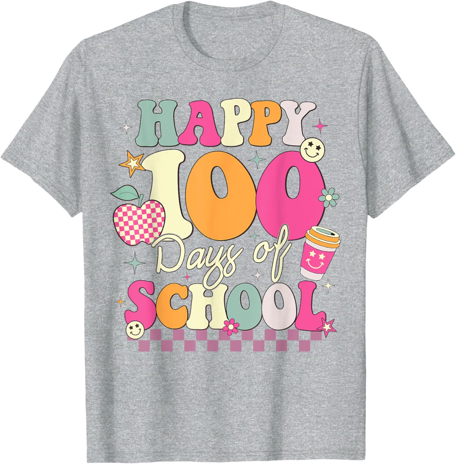 Happy 100th Day of School T-Shirt for Girls Fun Celebration Outfit - 16