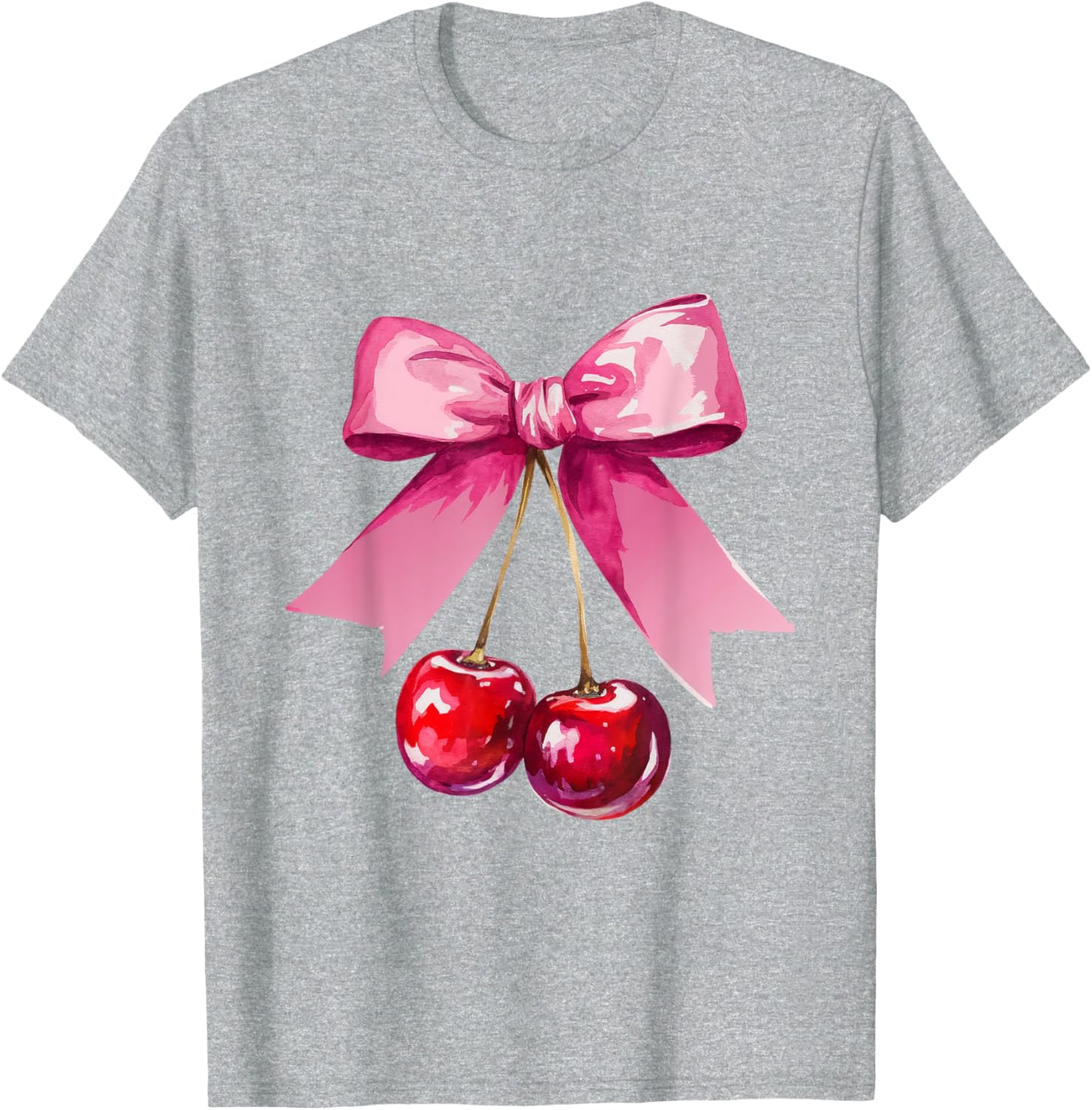 Kawaii Cherry Pink Bow T-Shirt for Cute Valentine's Day Style - 6