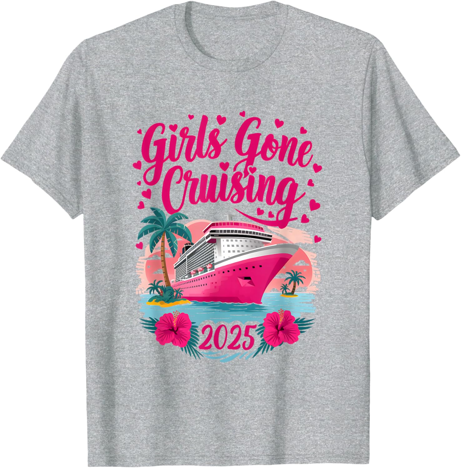 Girls Gone Cruising 2025 Fun Women Cruise T-Shirt for Best Friends - 5
