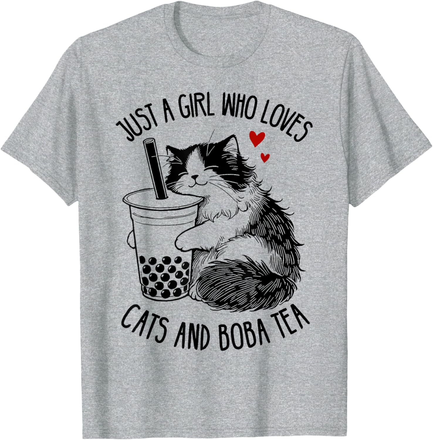 Cute Ragdoll Cat Lover T-Shirt for Girls Who Love Cats and Boba Tea - 8
