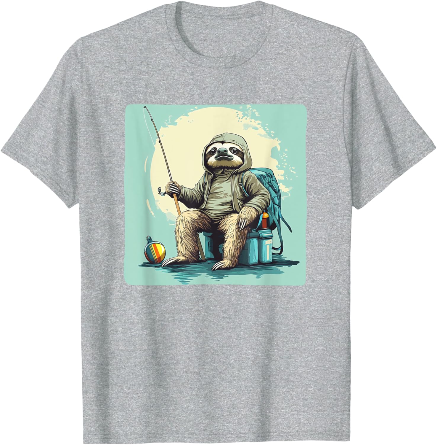 Fishing Sloth T-Shirt - Slow and Steady Wins the Catch Apparel - 25
