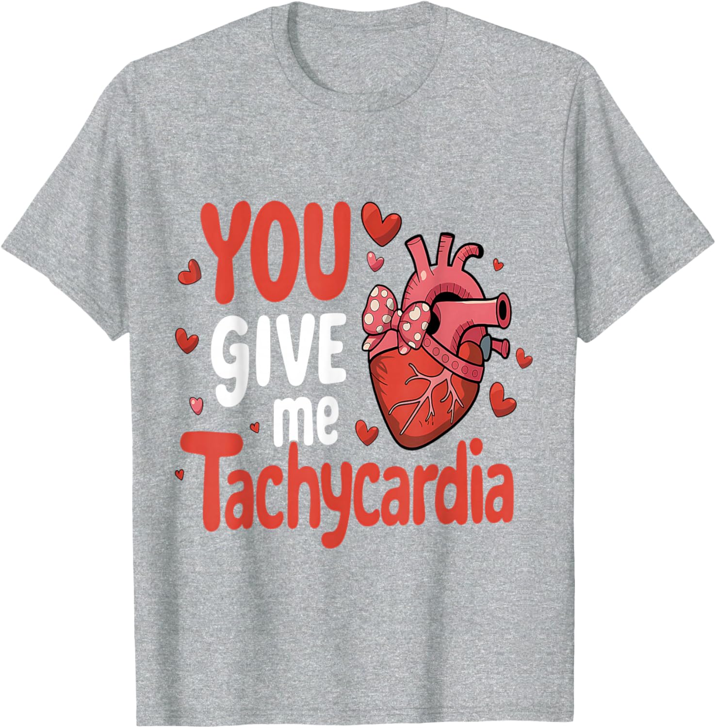 Cute You Give Me Tachycardia Nurse Valentines Day Scrub Top for Women - 8