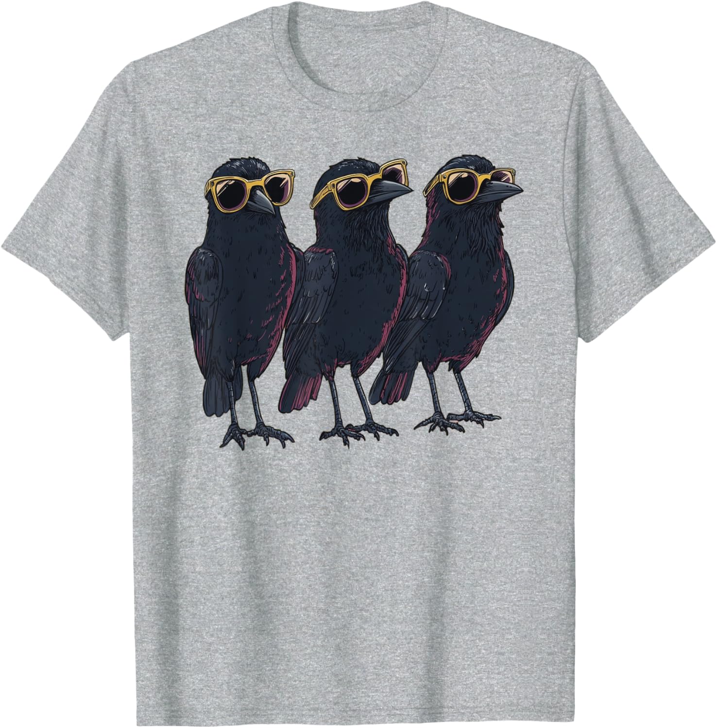 Cool Crow Raven T-Shirt with Sunglasses for Bird Lovers and Trendsetters - 9