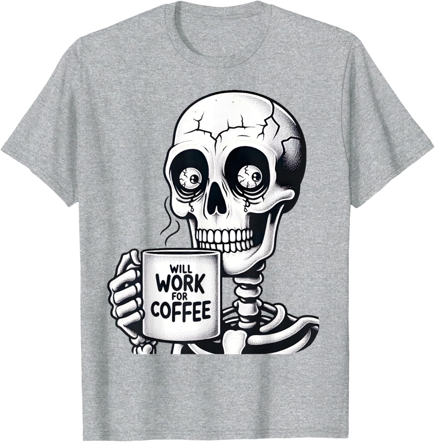 Funny Skeleton Coffee Lover T-Shirt - Perfect Gift for Caffeine Fans - 18