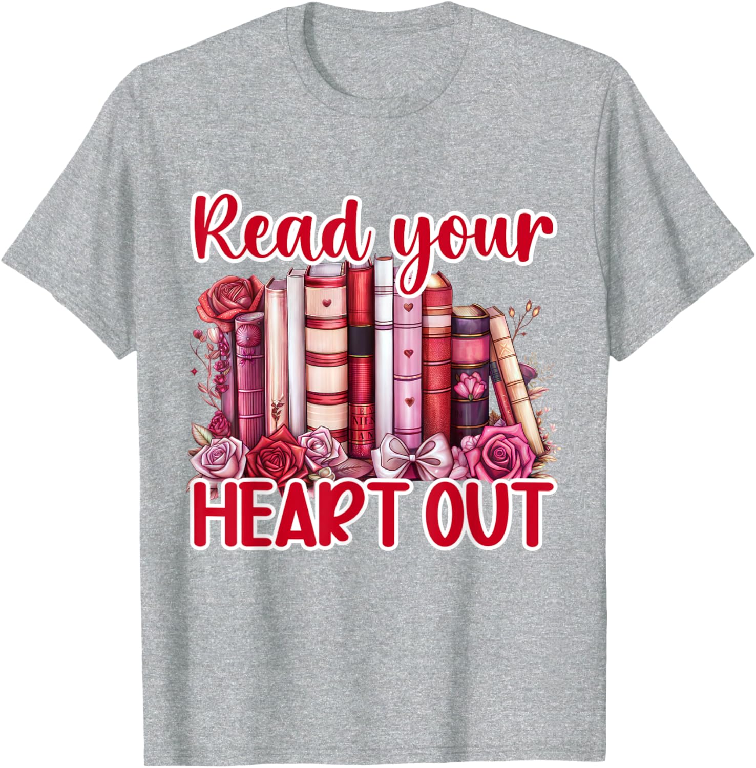 Retro Read Your Heart Out Valentine's Day T-Shirt for Book Lovers and Teachers - 11
