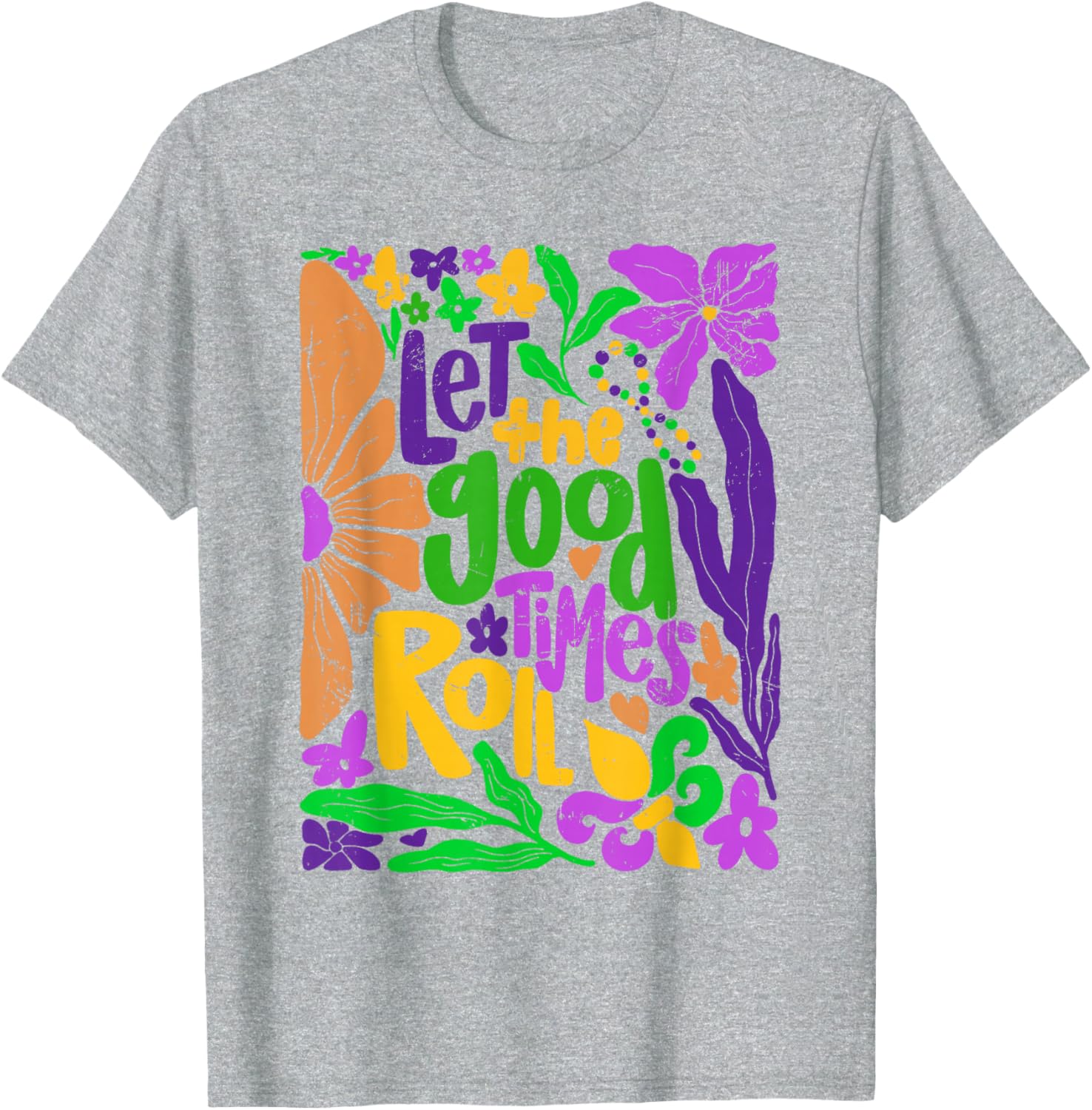 Mardi Gras Let the Good Times Roll Fleur De Lis T-Shirt for All Ages - 7