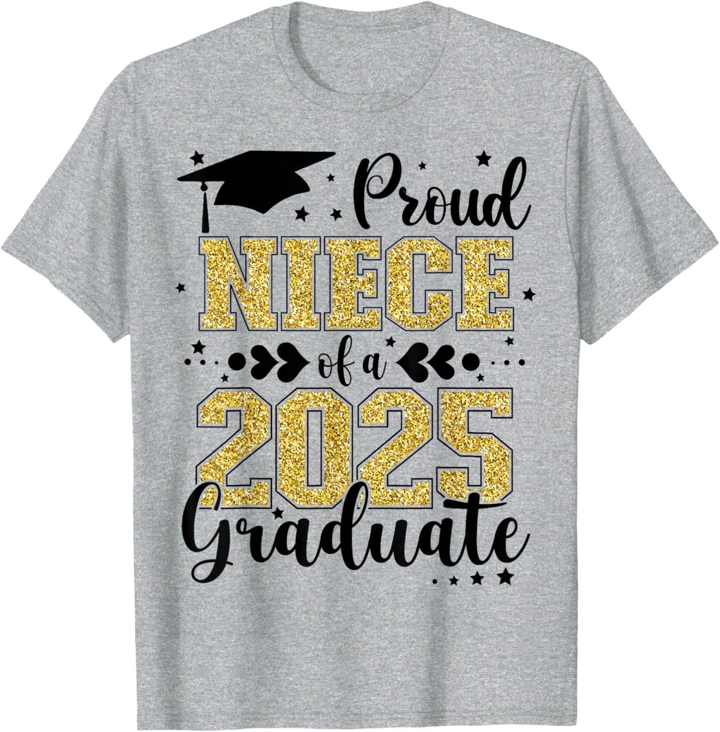 Proud Niece of Class of 2025 Graduate Senior T-Shirt for Celebrations - 14
