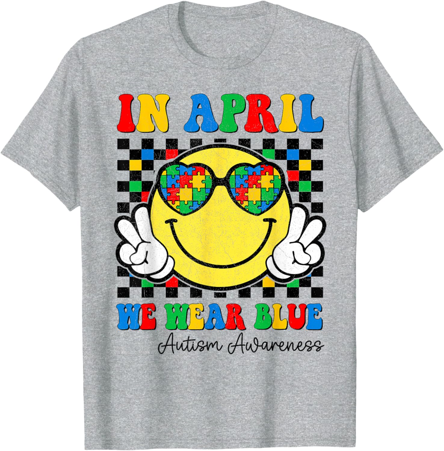April Blue Autism Awareness T-Shirt for Boys - Kids Fashion Tee - 3