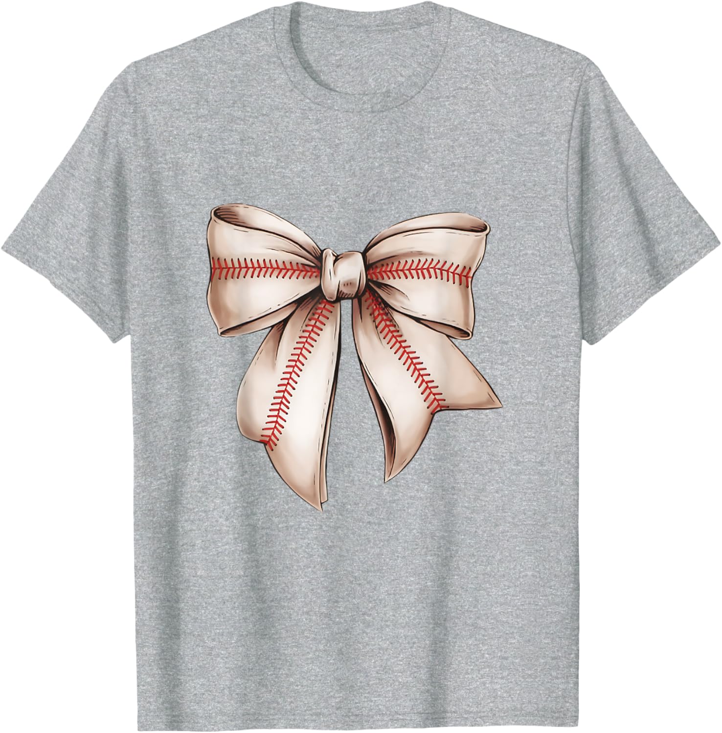 Retro Baseball Bow T-Shirt for Sports Lovers, Fun Sublimation Design - 7