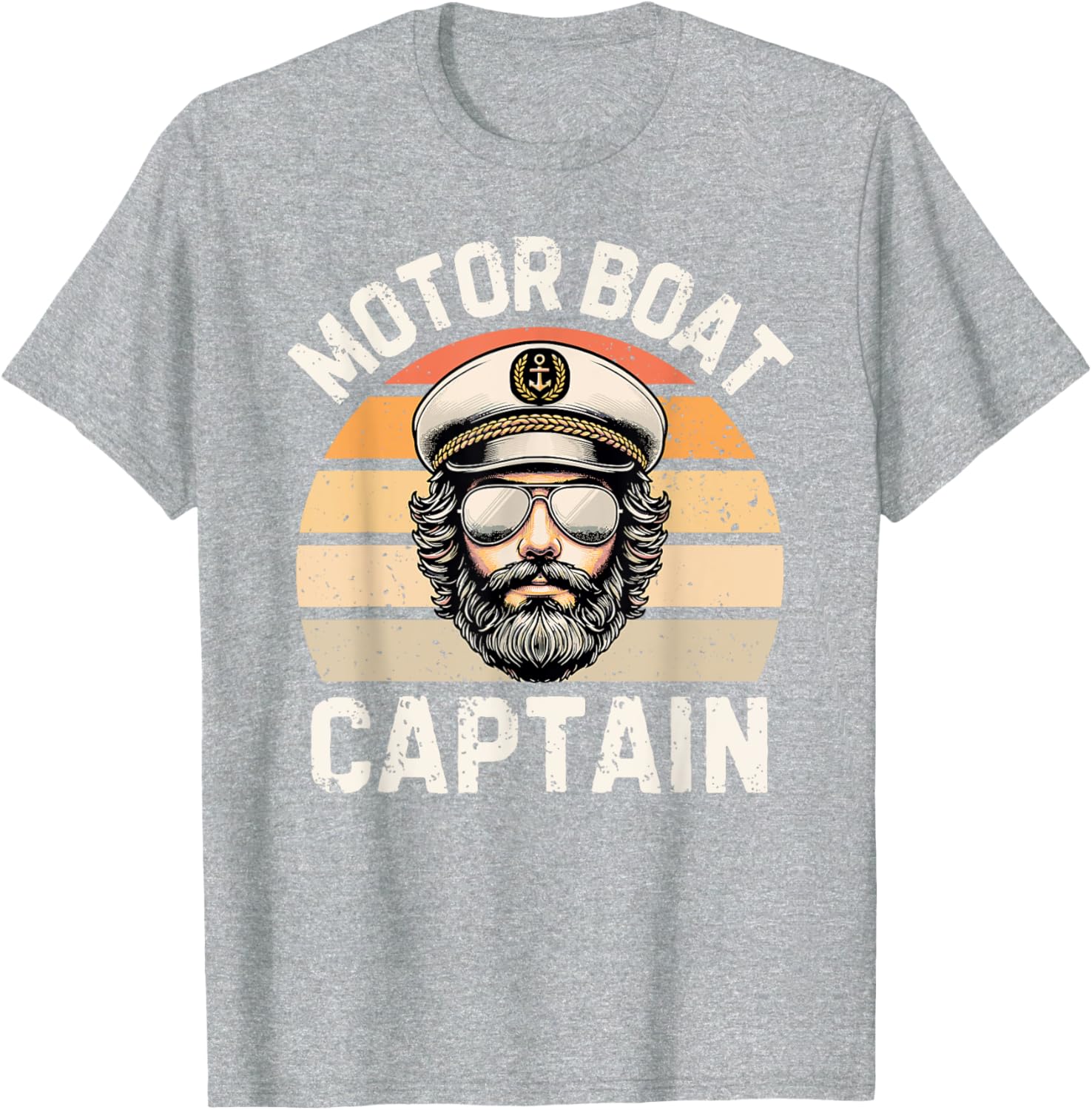 Funny Retro Motor Boat Captain T-Shirt for Nautical Enthusiasts - 8