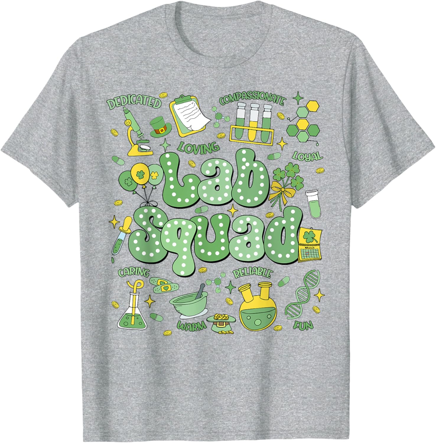 Lab Squad Medical Laboratory Technician St Patrick's Day T-Shirt Fun Design - 4