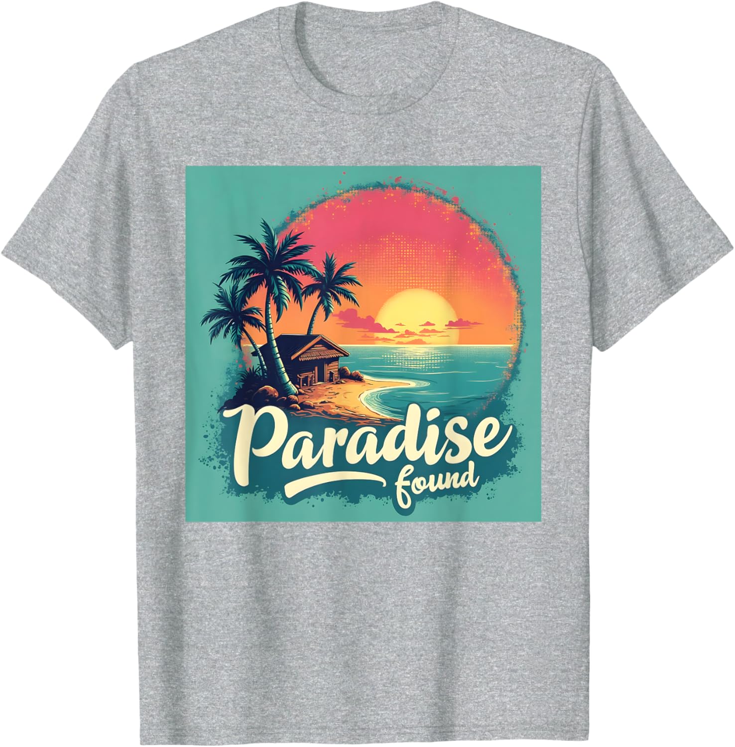 Tropical Paradise Sunset Shirt with Palm Trees and Ocean Design - 16