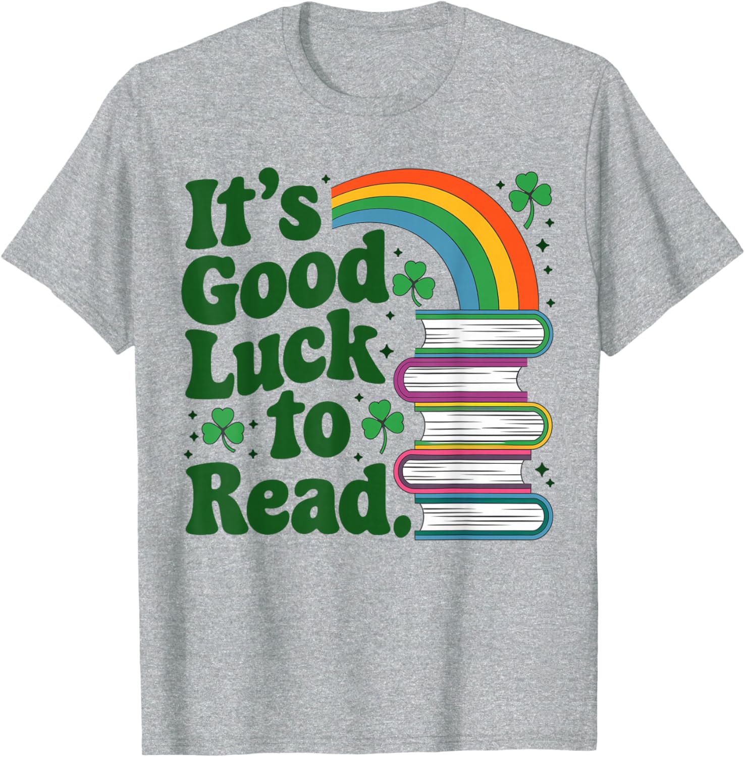 Good Luck St Patricks Day Teacher Librarian T-Shirt for Book Lovers - 3