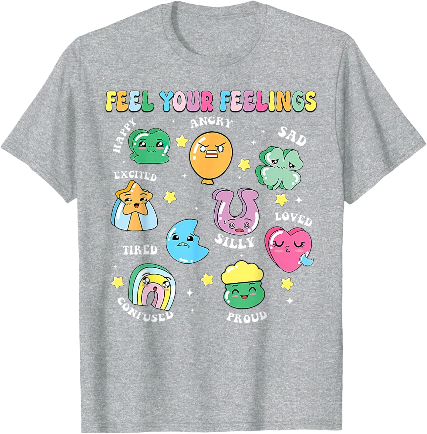 St Patricks Day Feels Your Feelings Teacher T-Shirt for School Counselors - 25