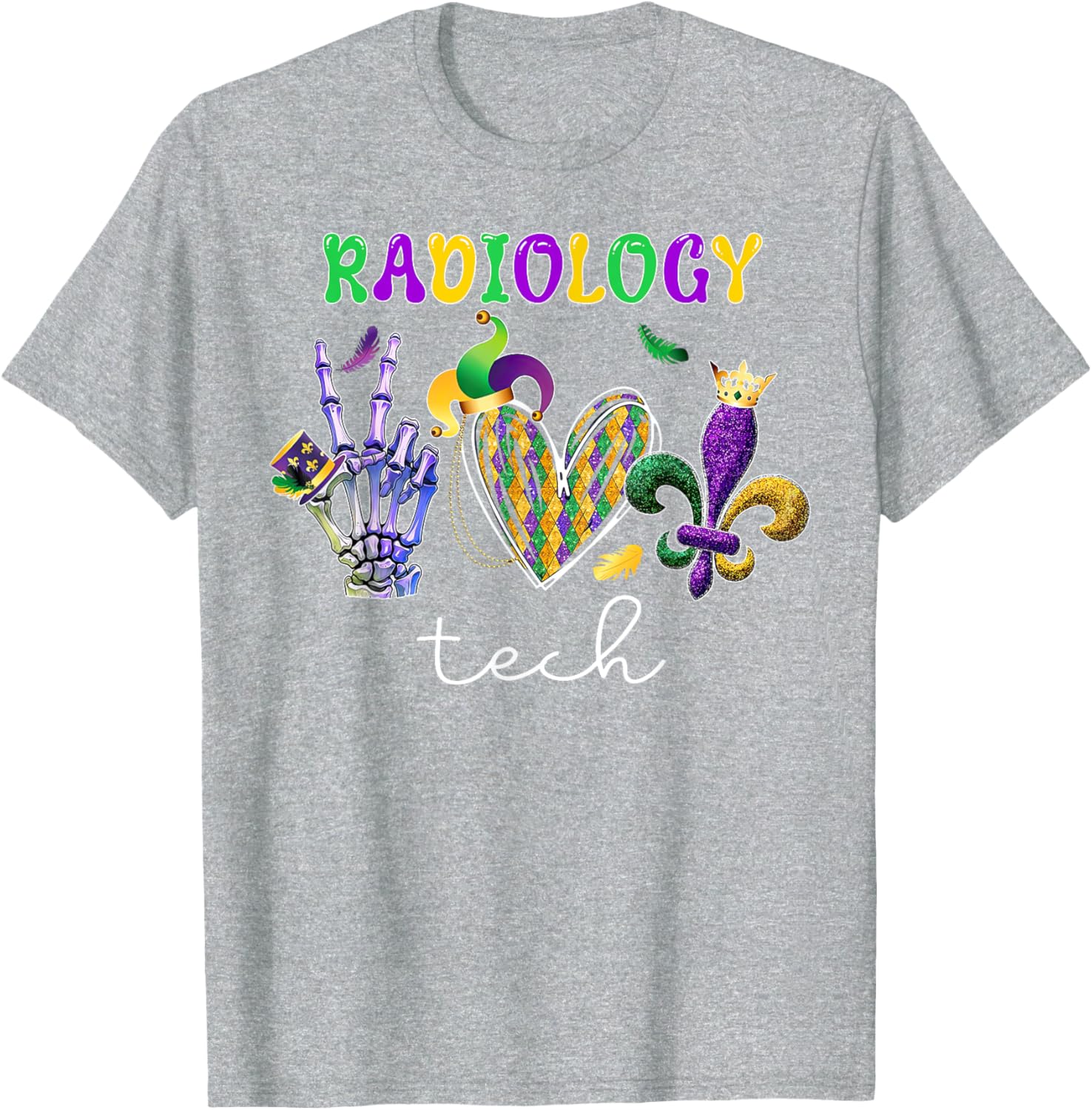 Radiology Tech Mardi Gras T-Shirt for X-Ray Technologists and Fans - 20