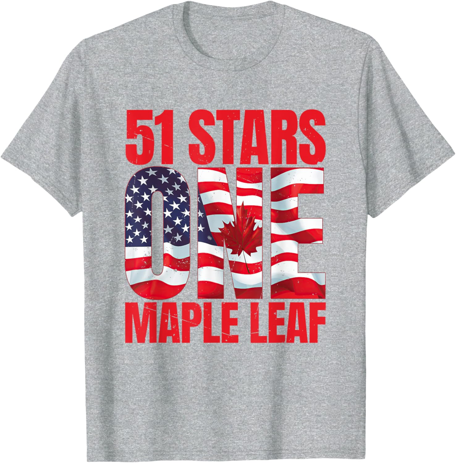 51 Stars One Maple Leaf T-Shirt for Satire and Joke Lovers - 4
