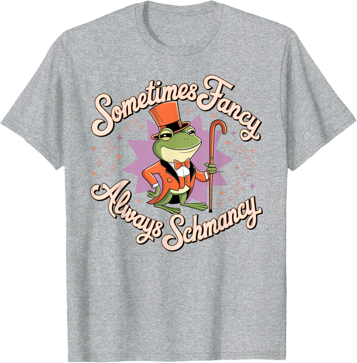 Funny Dapper Frogs T-Shirt - Sometimes Fancy Always Schmancy Style - 5