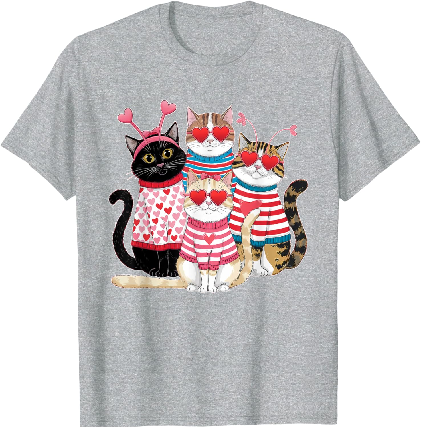 Happy Meowentine's Cute Cat T-Shirt for Girls - Perfect Valentine's Gift - 20