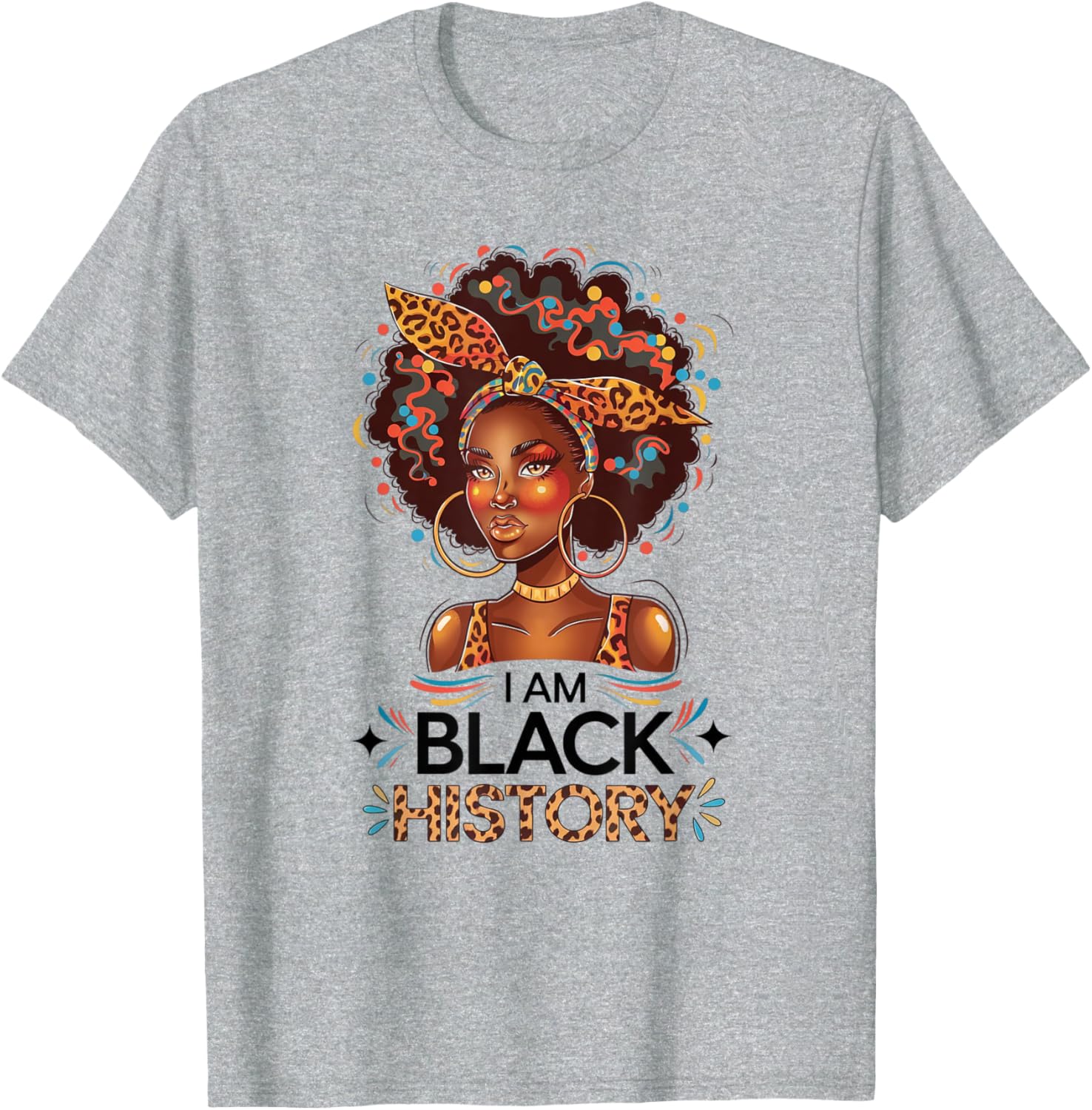 Celebrate Black History with I'm Black History Afro Motivation T-Shirt - 2