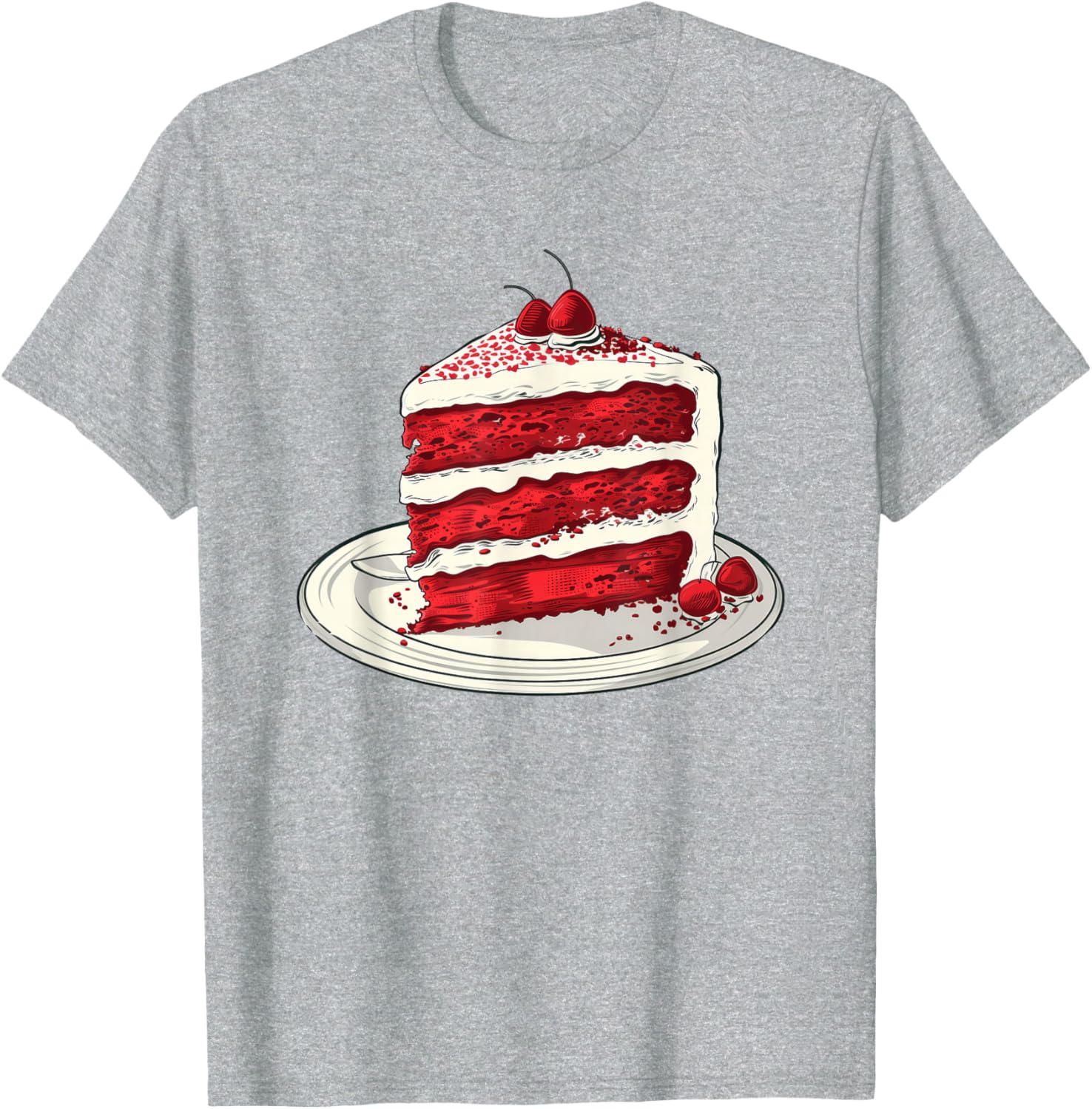 Delicious Red Velvet Cake Design T-Shirt for Baking Lovers and Foodies - 6