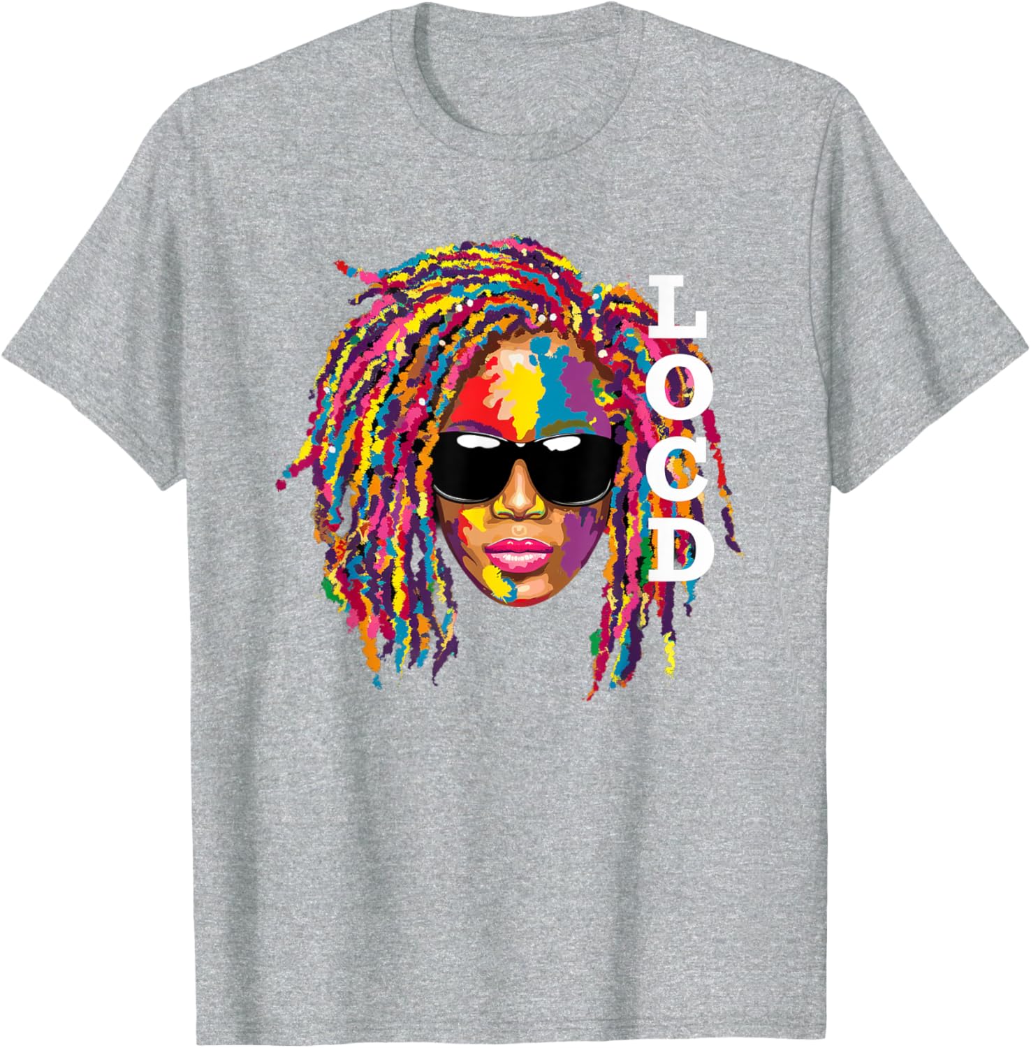 Loc'd For Life Afro Locs T-Shirt for Black Melanin Women - Stylish Dreadlocks Apparel - 1
