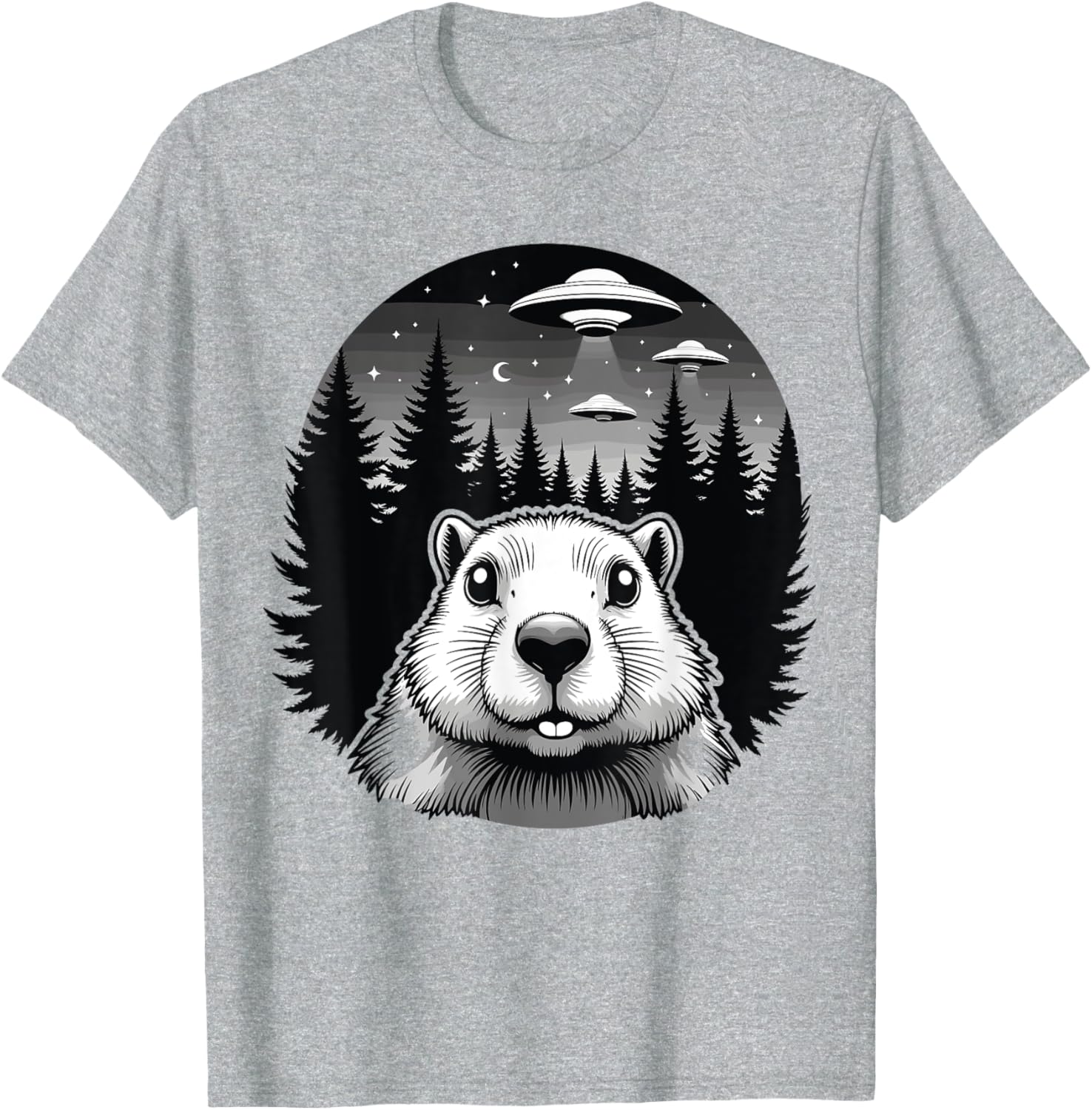 Funny Groundhog Day T-Shirt with UFOs and Aliens - Unique Gift Idea - 10