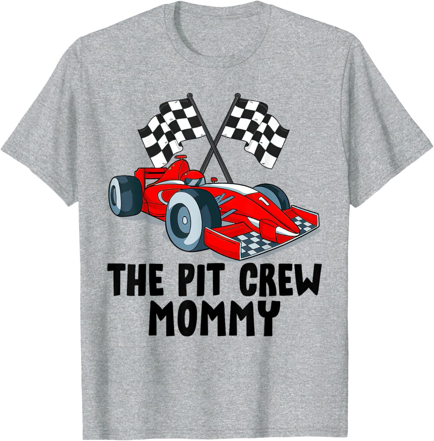 Mommy Pit Crew Racing Family T-Shirt for Kids Birthday Party Fun - 6