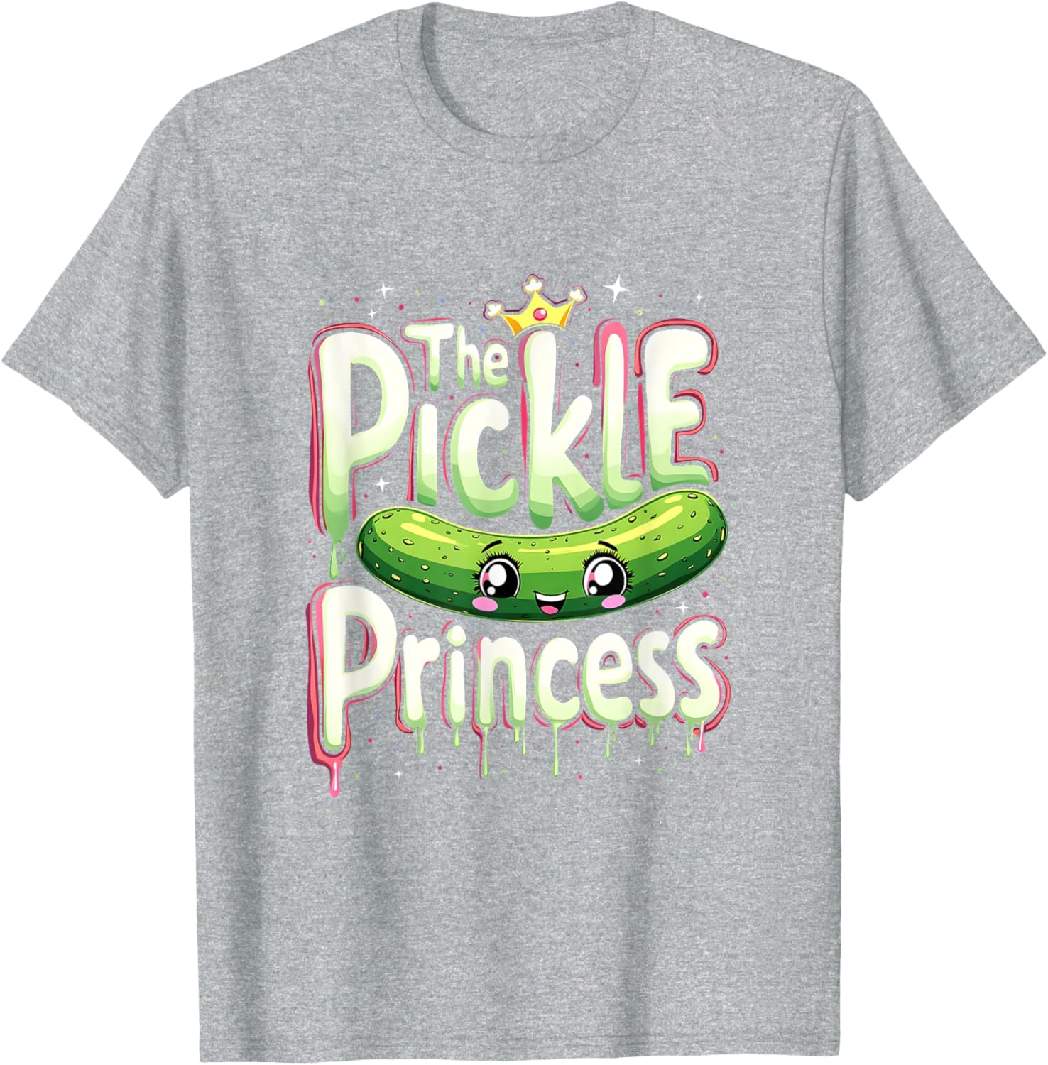 Cute Pickle Princess Ballet Fans T-Shirt for Pickle Lovers and Dancers - 8