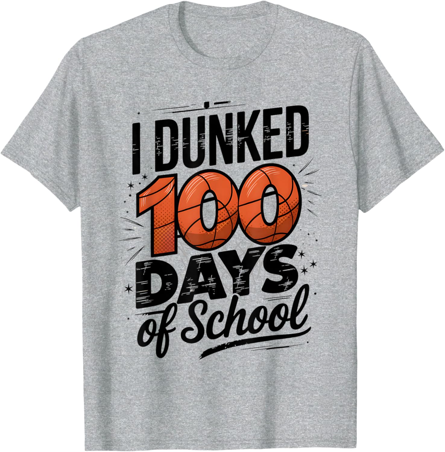 100 Days Smarter Basketball T-Shirt for Boys Dunked School Achievement - 9