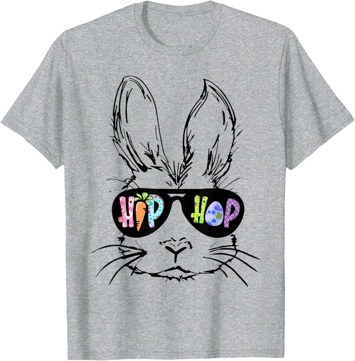 Hip Hop Bunny in Sunglasses Funny Easter T-Shirt for Rabbit Lovers - 4