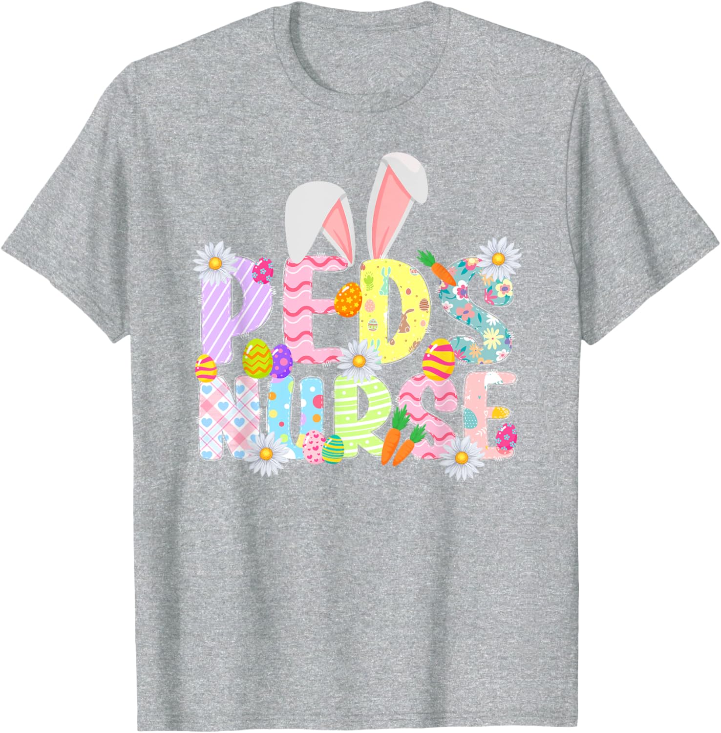 Peds Nurse Easter Bunny T-Shirt for Pediatric Nurses Fun Holiday Outfit - 19