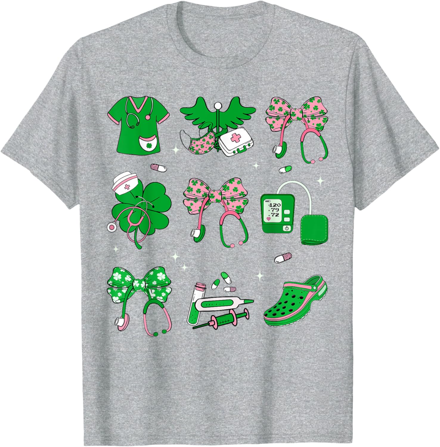 Lucky Shamrock Nurse T-Shirt for St. Patrick's Day Celebration - 27