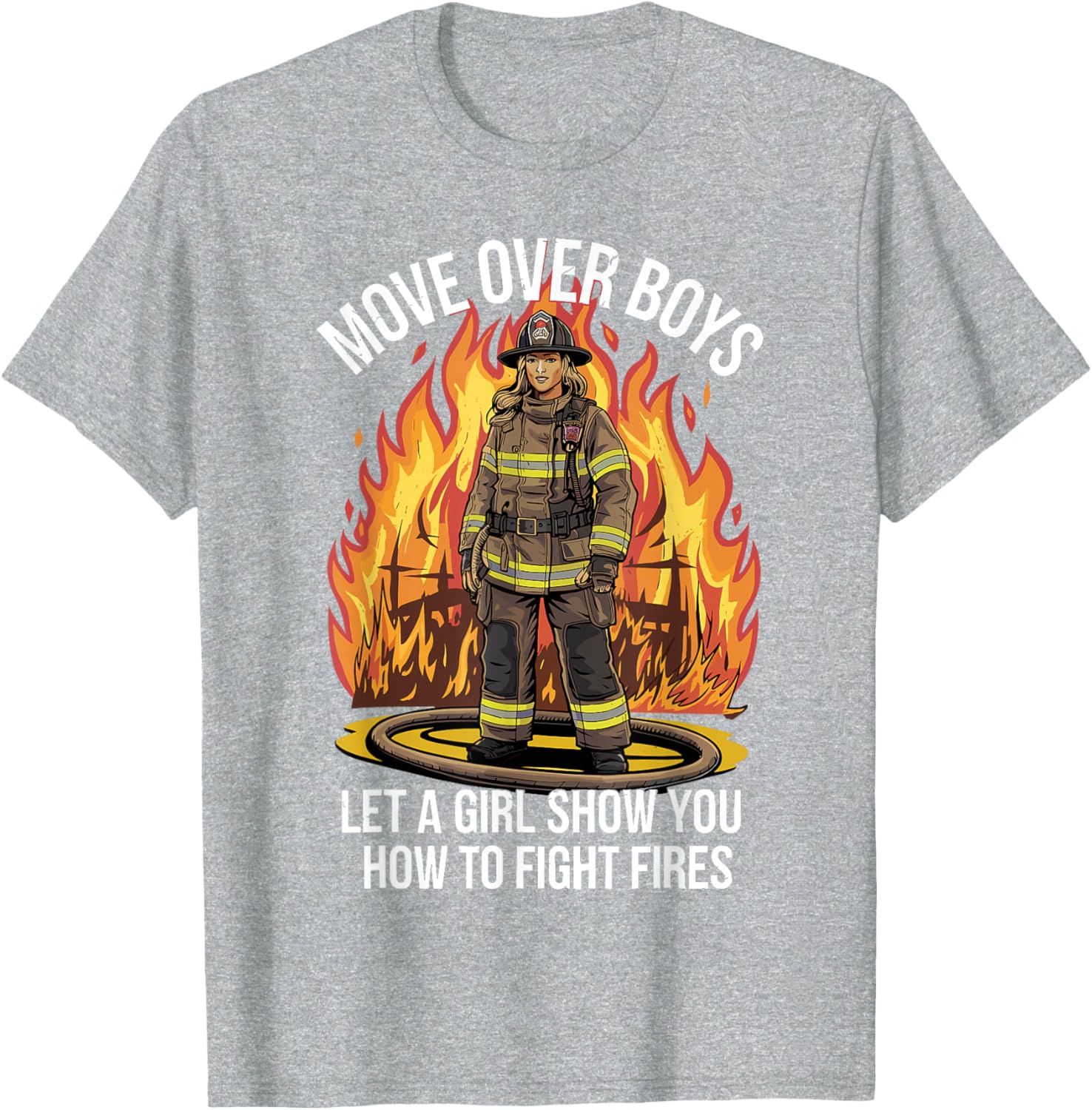 Stylish Firefighter T-Shirt for Women and Girls - Perfect Gift Idea - 14