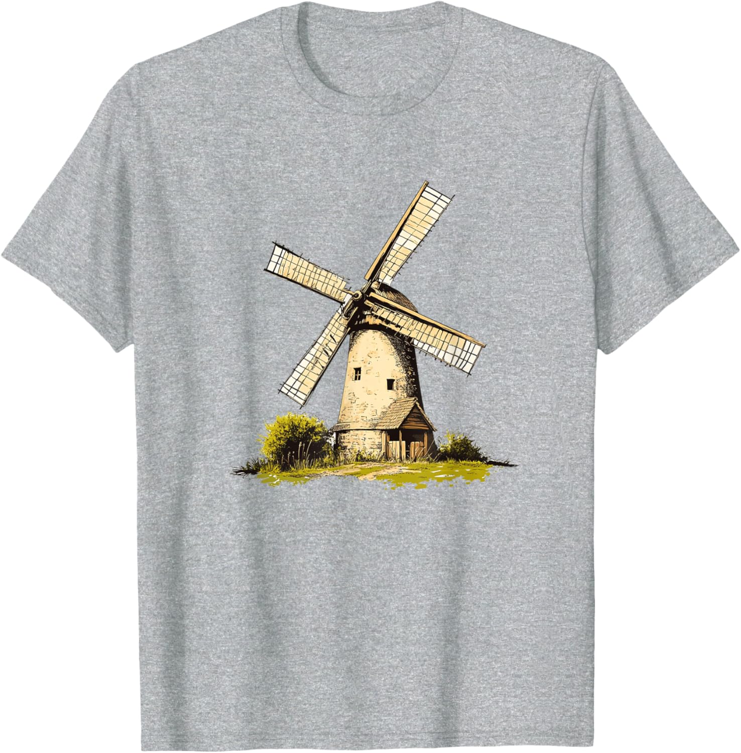 Rustic Old Windmill Vibes T-Shirt for Unique Costume Style - 8