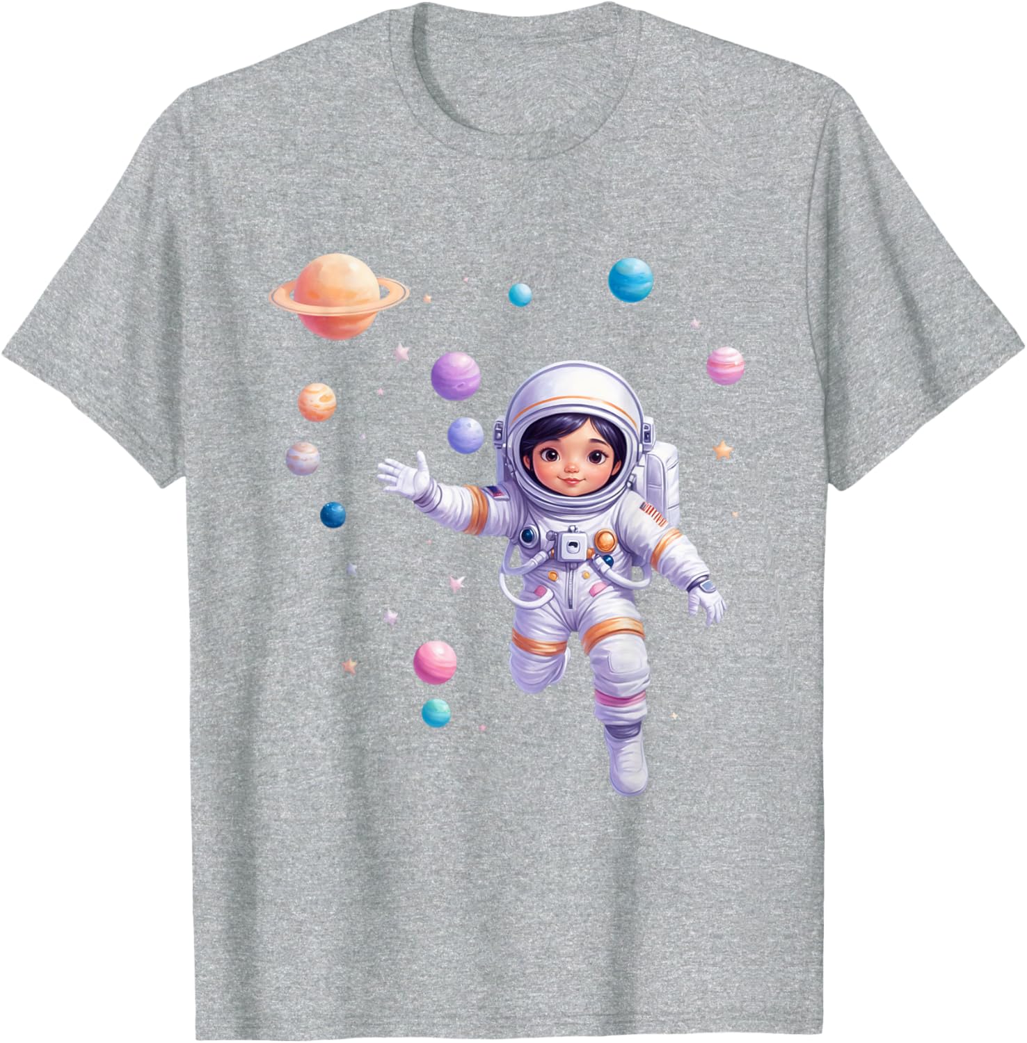 Cute Space Explorer T-Shirt for Future Astronaut Girls - Adorable Design - 22