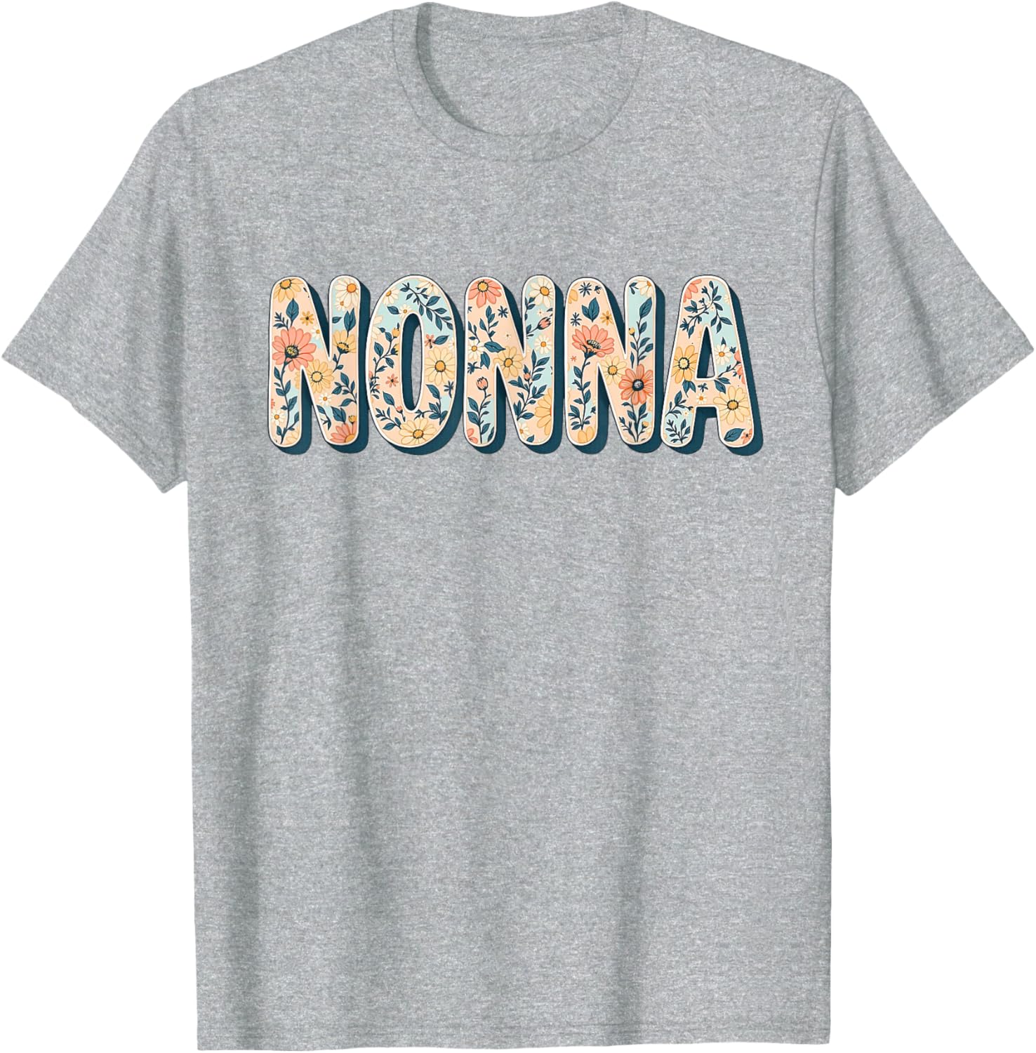 Wildflowers Nonna Floral Mother's Day T-Shirt for Stylish Grandmas - 6