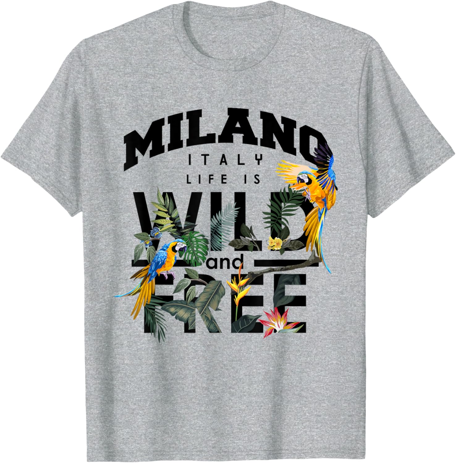 I Love Milano Floral Graphic T-Shirt for Wild & Free Spirits - 17