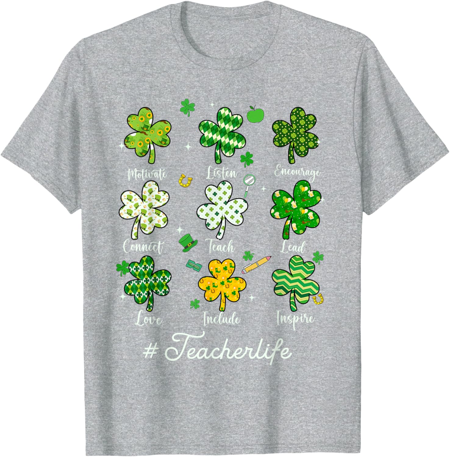 Teacher Life Shamrock T-Shirt - Inspire Love This St. Patrick's Day - 13