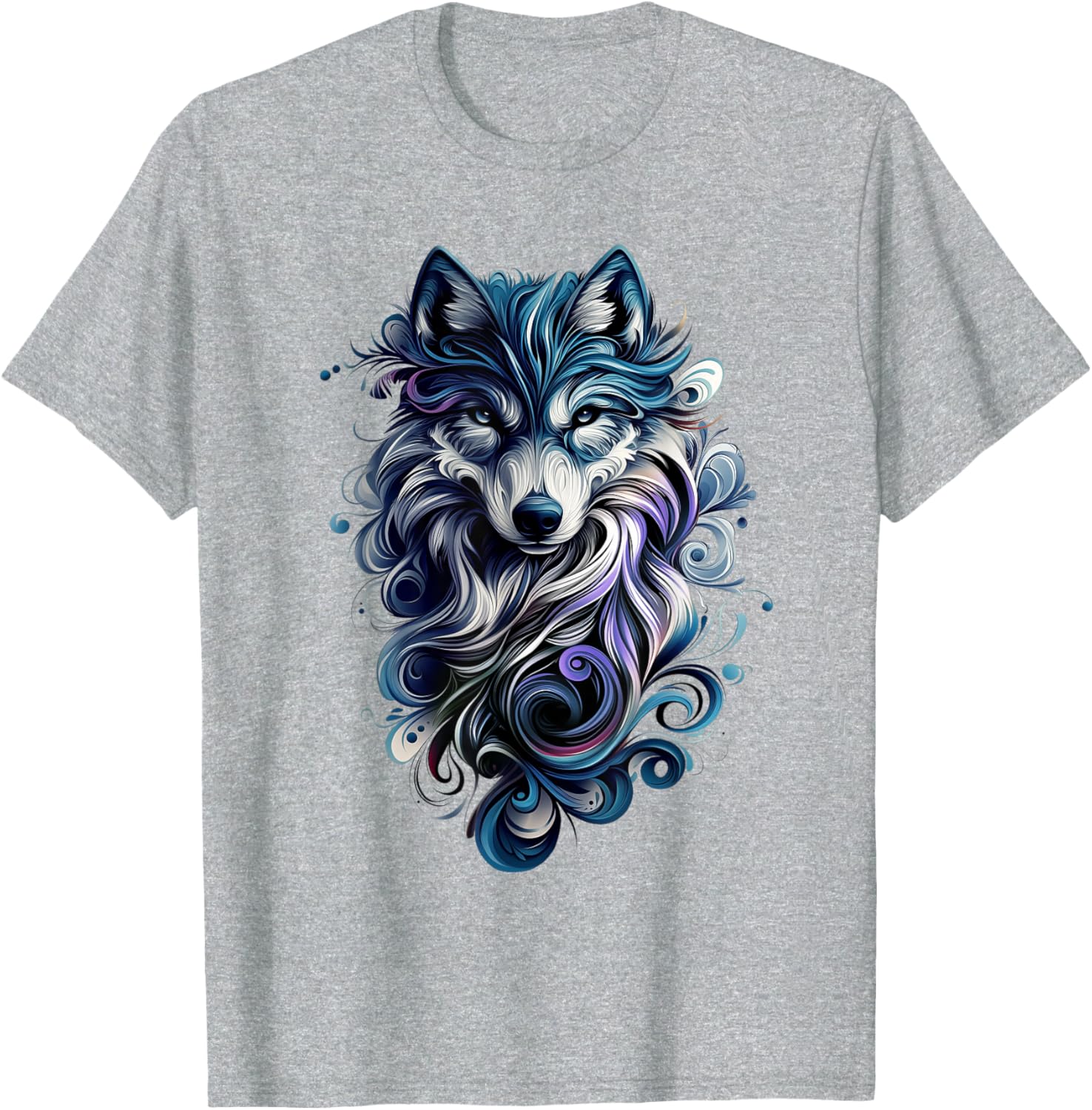 Colorful Wolf T-Shirt for Nature Lovers - Stylish Wildlife Apparel - 15