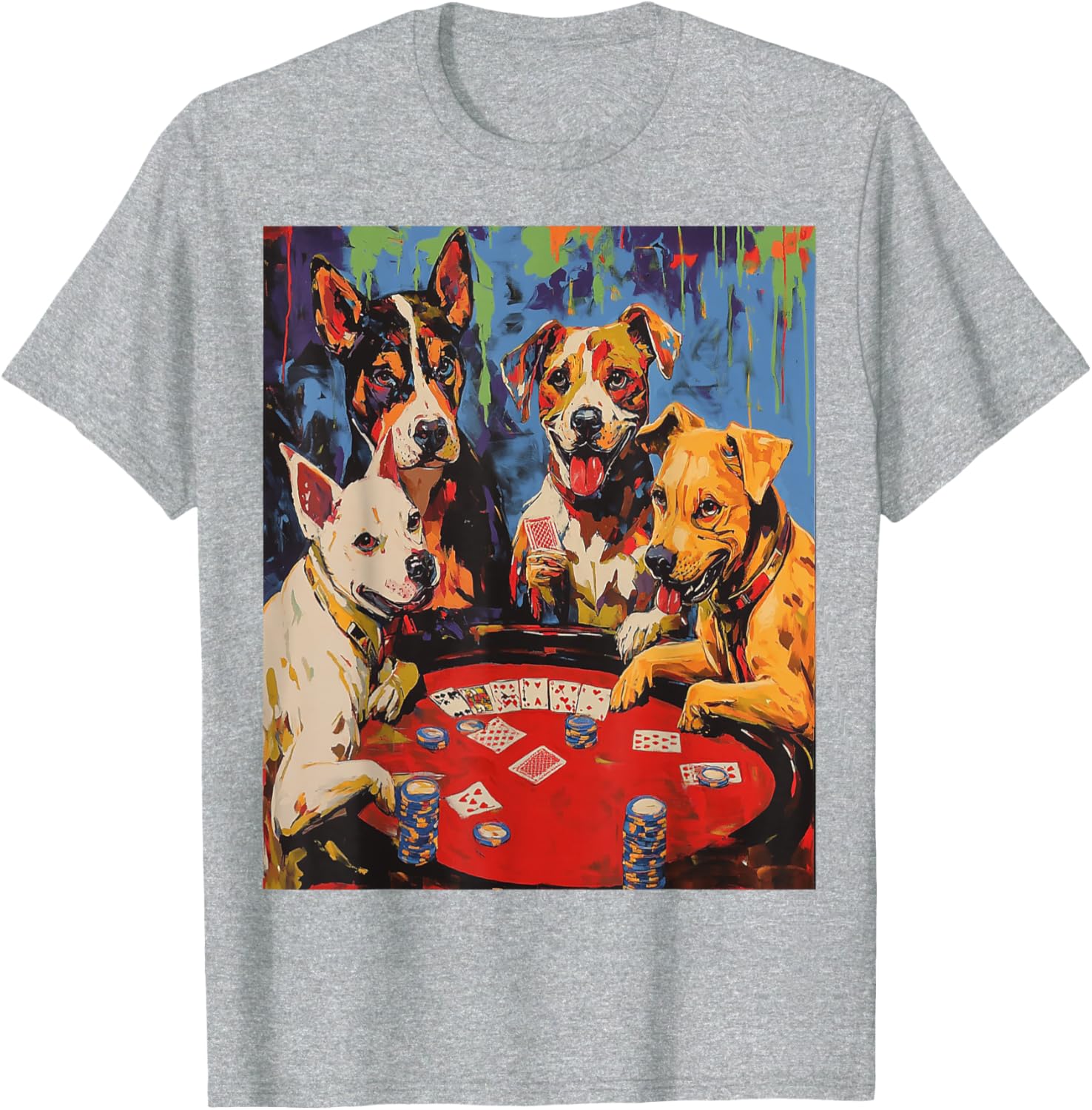 Dogs Playing Poker T-Shirt for Fun Pet Lovers - Stylish Graphic Tee - 10