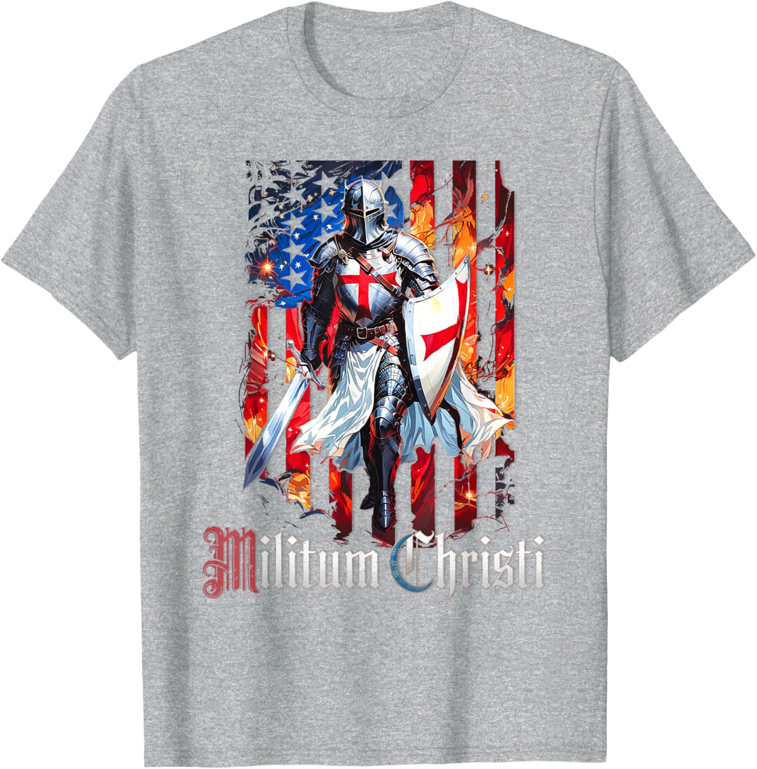 Catholic Knight Templar Crusader Cross T-Shirt for Faith and Style - 8