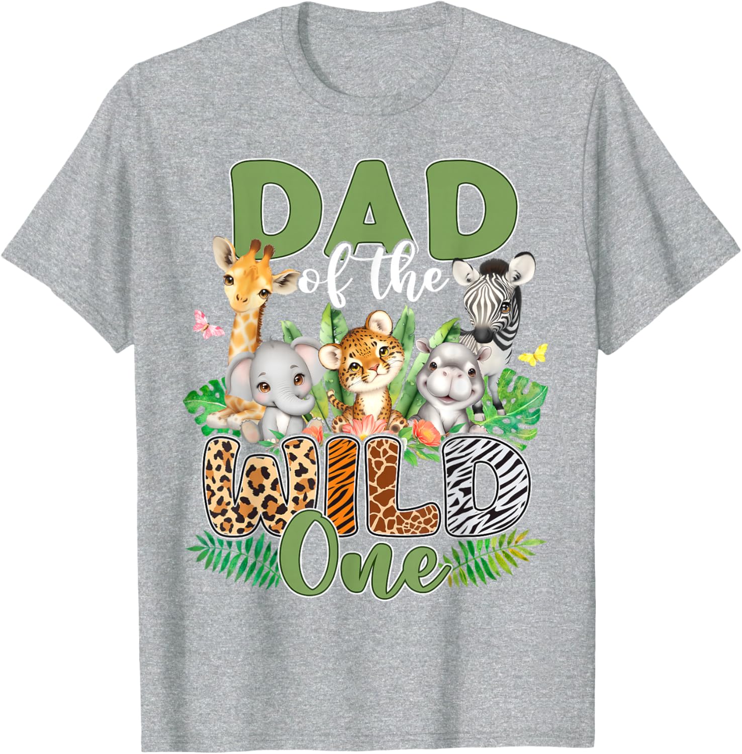 Dad Of The Wild One Safari Family Matching T-Shirt for 1st Birthday - 17