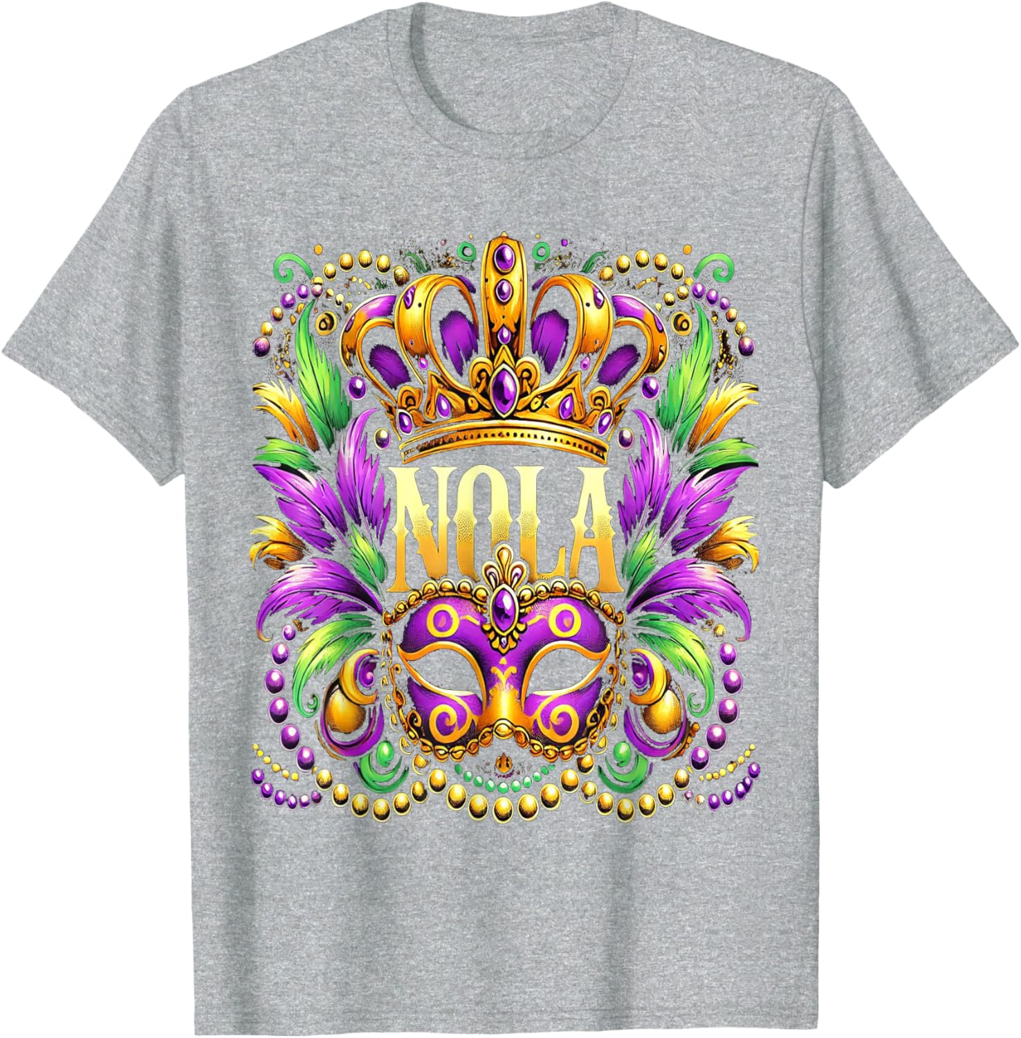NOLA New Orleans Mardi Gras 2025 T-Shirt for Festive Fun and Style - 7