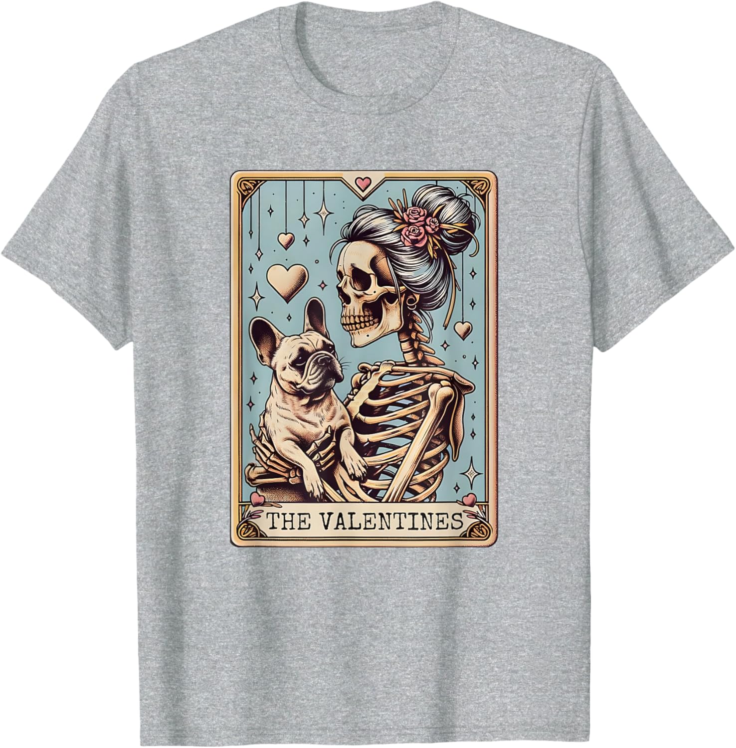 French Bulldog Valentine's Day Tarot Card T-Shirt for Dog Lovers - 16