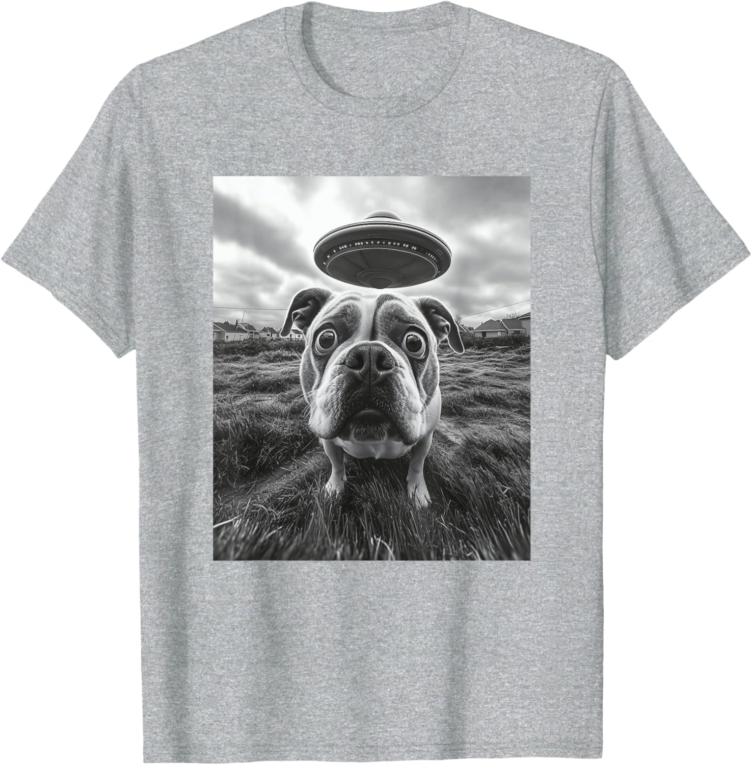 Hilarious English Bulldog UFO Graphic T-Shirt for Dog Lovers of All Ages - 22
