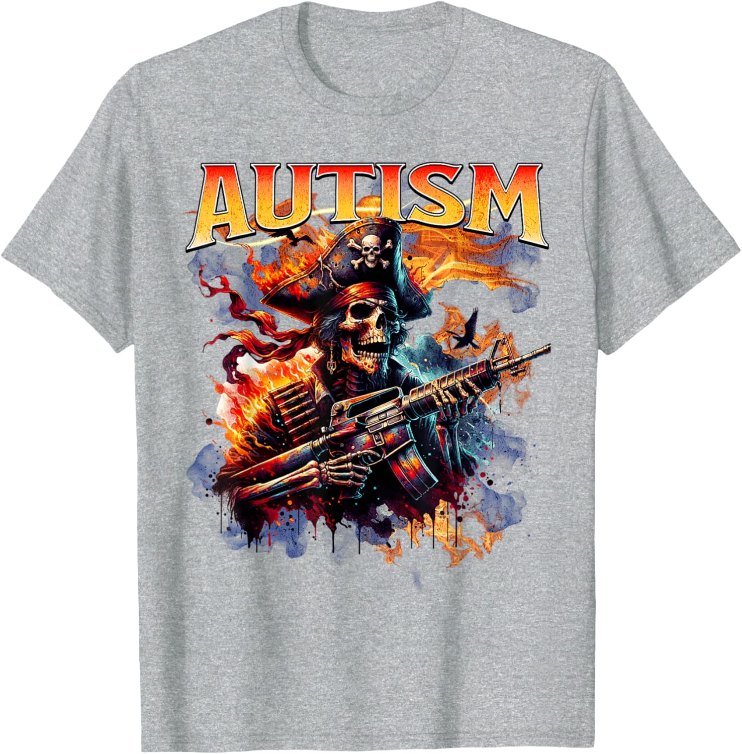 Funny Autism Skeleton Meme T-Shirt for Autistic Humor Lovers - 1