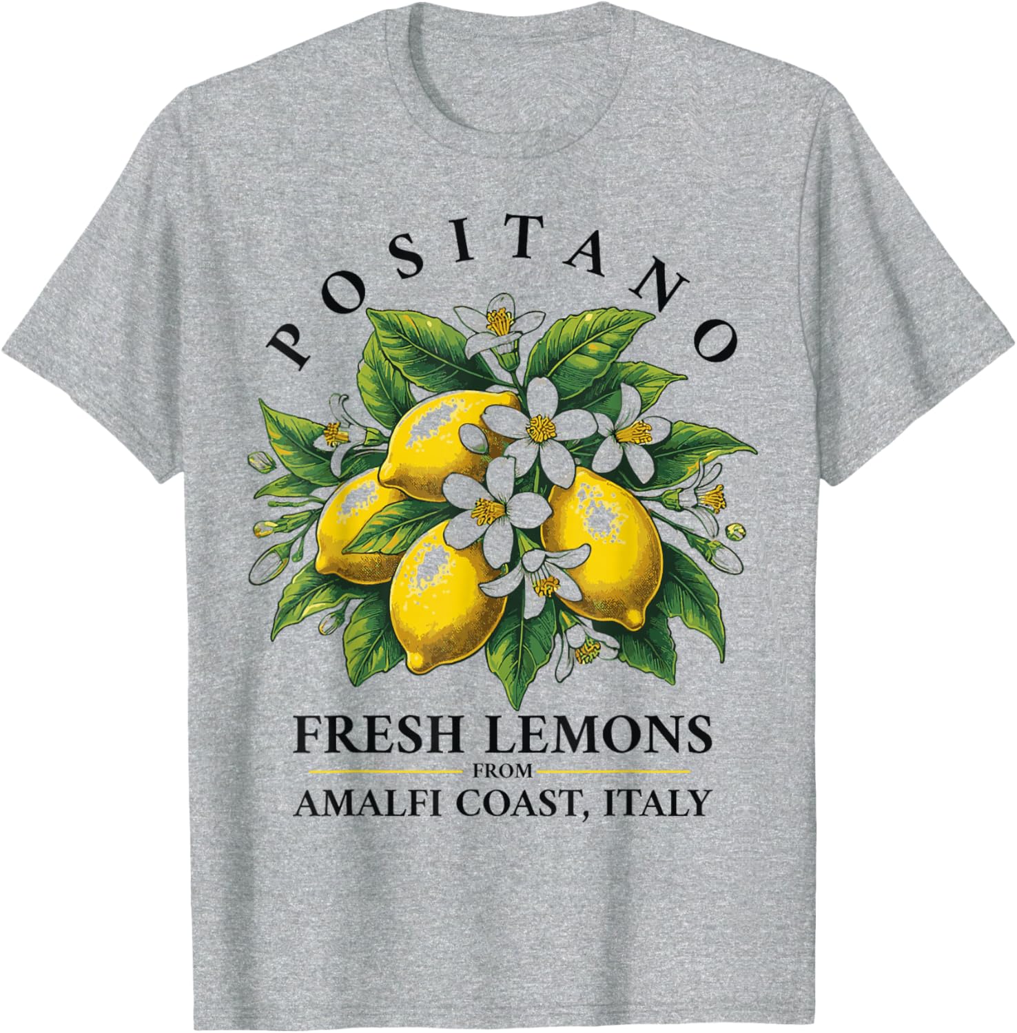 Positano Fresh Lemons Amalfi Coast Citrus Lovers T-Shirt for Sunshine Fans - 2