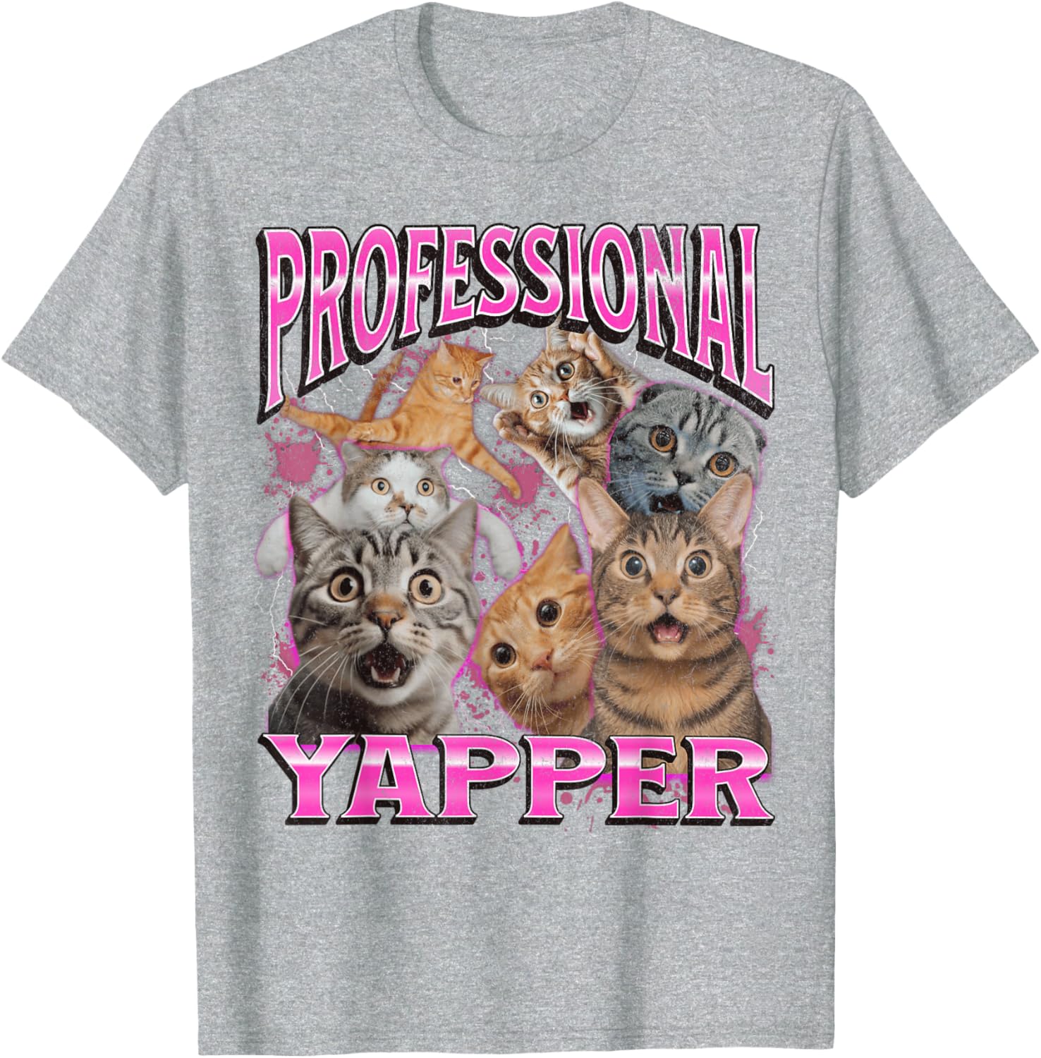 Funny 90s Cat Meme T-Shirt for Men and Women - Yapper Graphic Tee - 20